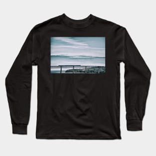 A Train crosses a section of the Forth Rail Bridge- Scotland Long Sleeve T-Shirt